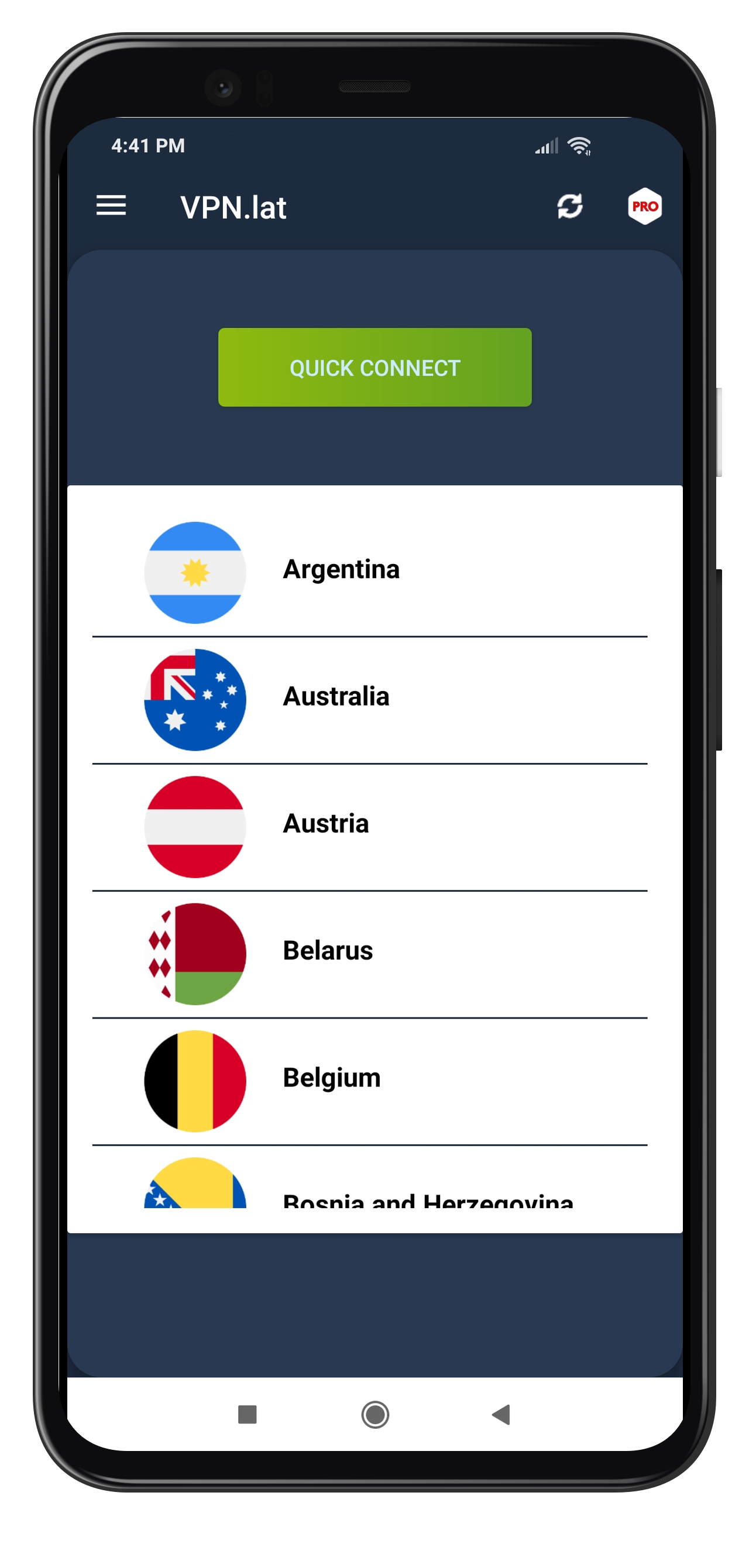 VPN lat for Android Screenshot